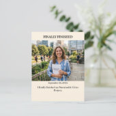 Finally Finished Custom Photo Postcard Postkarte (Stehend Vorderseite)