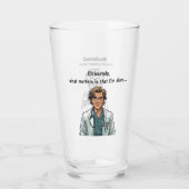 Finally Graduated Mug: Transparent Glass, Humorous Glas (Rückseite)