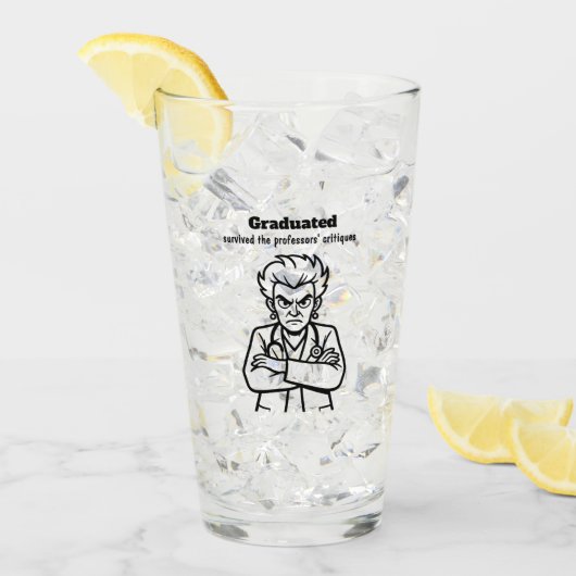 Finally Graduated Mug: Transparent Glass, Humorous Glas (Vorderseite Ice)
