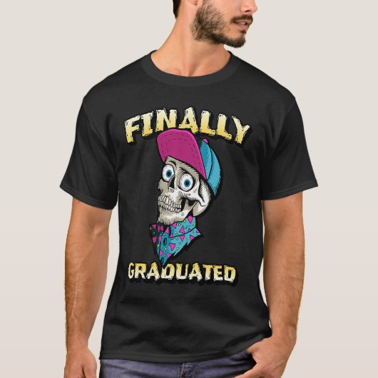 Finally graduated Skull  graduation T-Shirt (Vorderseite)