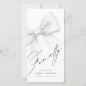 Finally Modern Bow Minimalist Bookmark Save The Date (Vorderseite)