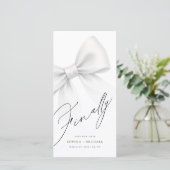 Finally Modern Bow Minimalist Bookmark Save The Date (Stehend Vorderseite)