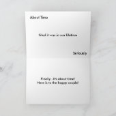 Finally Wedding Pärchen Funny Greeting Card Karte (Innenseite)