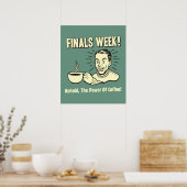 Finals Week: Power Kaffee hören Poster (Küche)