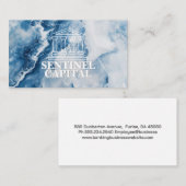 Finance Banking | Blauer Marmor Visitenkarte (Vorne/Hinten)