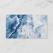 Finance Banking | Blauer Marmor Visitenkarte (Vorderseite)