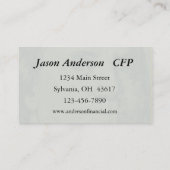 Finance/Banking Business Card Visitenkarte (Rückseite)