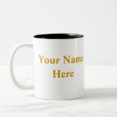 Finance Celebrity Fügen Sie Ihren Namen Glückwunsc Zweifarbige Tasse (Links)