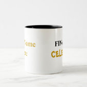 Finance Celebrity Fügen Sie Ihren Namen Glückwunsc Zweifarbige Tasse (Mittel)