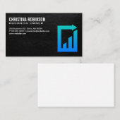 Finance Chart Graph Document Logo Visitenkarte (Vorne/Hinten)