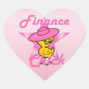 Finance Chick #8 Herz-Aufkleber