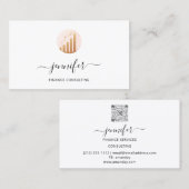 Finance Consulting Broker Accountant Bitcoins Visitenkarte (Vorne/Hinten)