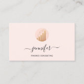 Finance Consulting Broker Accountant Coins Rose Visitenkarte (Vorderseite)