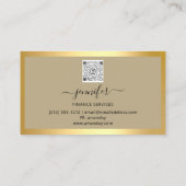 Finance Consulting Broker Gold GreenLogo QR Visitenkarte (Rückseite)