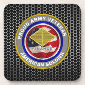 Finance Corps Veteran Getränkeuntersetzer (Vorderseite)