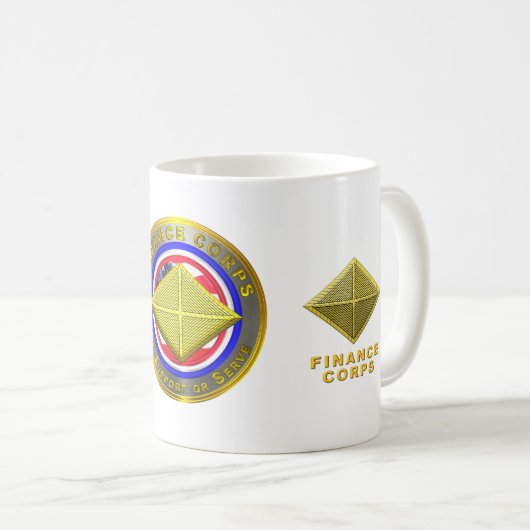 Finance Corps Veteran Kaffeetasse (VorderseiteRechts)