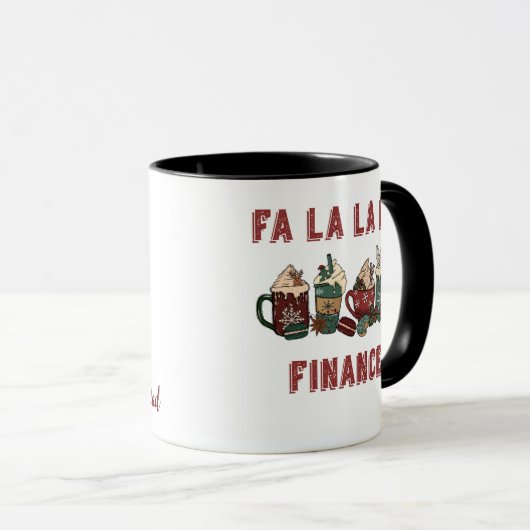 Finance Funny Christmas Business Co Worker Red Tasse (VorderseiteRechts)