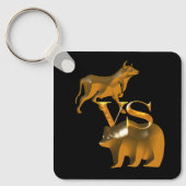Finance Golden Bear Vs Bull Schlüsselanhänger (Vorderseite)
