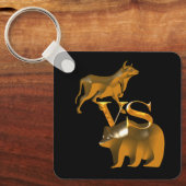 Finance Golden Bear Vs Bull Schlüsselanhänger (Vorderseite)