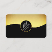 Finance Graph | Gold Black Visitenkarte (Vorderseite)