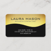 Finance Graph | Gold Black Visitenkarte (Rückseite)