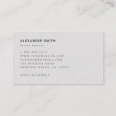 Finance Imitats mit moderner Beruflicher Minimalau Visitenkarte (Rückseite)