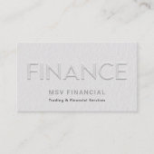 Finance Imitats mit moderner Beruflicher Minimalau Visitenkarte (Vorderseite)