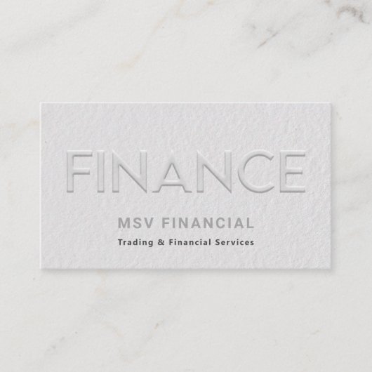 Finance Imitats mit moderner Beruflicher Minimalau Visitenkarte (Vorderseite)