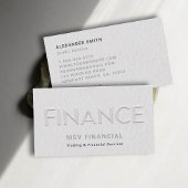 Finance Imitats mit moderner Beruflicher Minimalau Visitenkarte