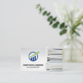 Finance Logo | Accountant Record Keeping Books Visitenkarte (Stehend Vorderseite)