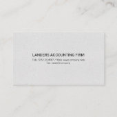 Finance Logo | Accountant Record Keeping Books Visitenkarte (Rückseite)