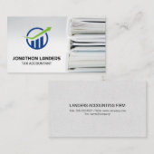 Finance Logo | Accountant Record Keeping Books Visitenkarte (Vorne/Hinten)