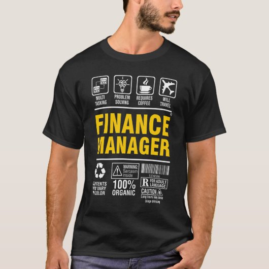 Finance Manager Multitasking Problem Solving Coffe T-Shirt (Vorderseite)