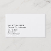 Finance Money-Logo | Investitionen Visitenkarte (Rückseite)