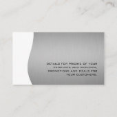 Finance Money Manager / Gold Monogram Visitenkarte (Rückseite)