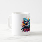 Finance Shark Tasse - lustiges Design von Cartoon (Vorderseite Links)