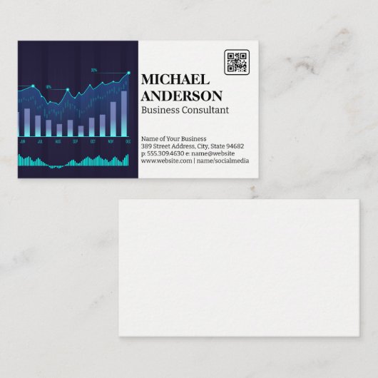 Financia| | Diagramm | QR-Code Visitenkarte (Vorne/Hinten)