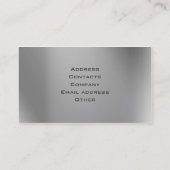 Financial Advisor Corporate Hand Shake Grey Card Visitenkarte (Rückseite)