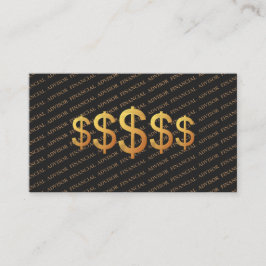 Financial Advisor Dollar Symbol Finance Management Visitenkarte