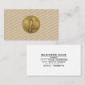 Financial Advisor Gold Coin Money Management Pro Visitenkarte (Vorne/Hinten)