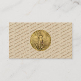 Financial Advisor Gold Coin Money Management Pro Visitenkarte