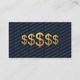 Financial Advisor Money Management Dollar Symbol Visitenkarte