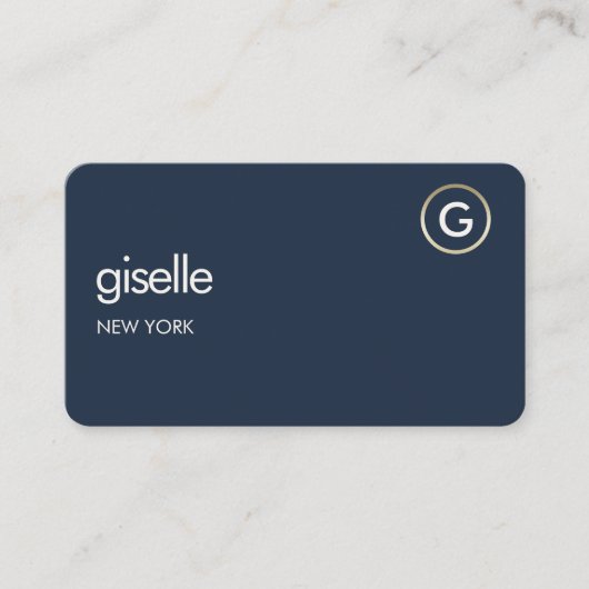 Financial Advisor Navy Blue Gold QR Code Visitenkarte (Vorderseite)