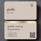 Financial Advisor Neutral Gold QR Code Visitenkarte