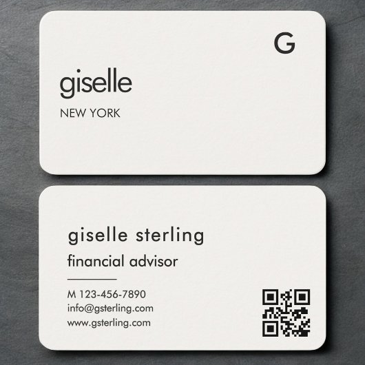 Financial Advisor Neutral QR Code Visitenkarte
