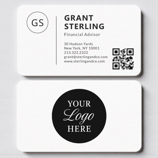 Financial Advisor QR Code Logo Professional  Visitenkarte