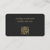 Financial Advisor QR Code Professional Visitenkarte (Rückseite)