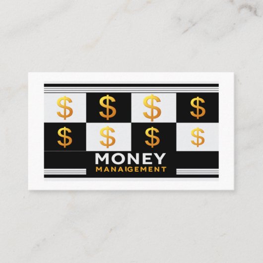 Financial Advisor Wealth Management Money Strategy Visitenkarte (Vorderseite)