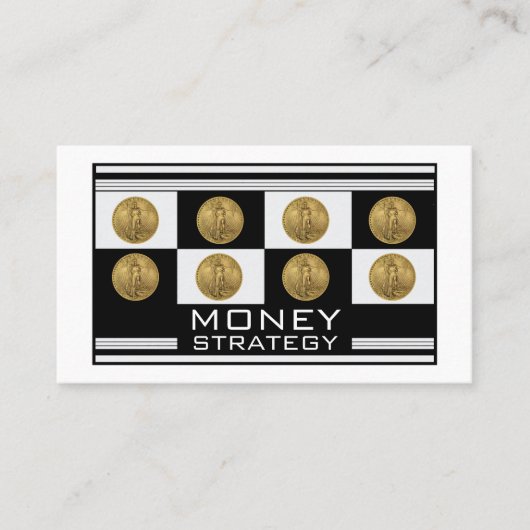 Financial Advisor Wealth Strategy Money Management Visitenkarte (Vorderseite)