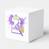 Financial Analysis Report Money Magnifying Glass Geschenkschachtel (Rückseite)